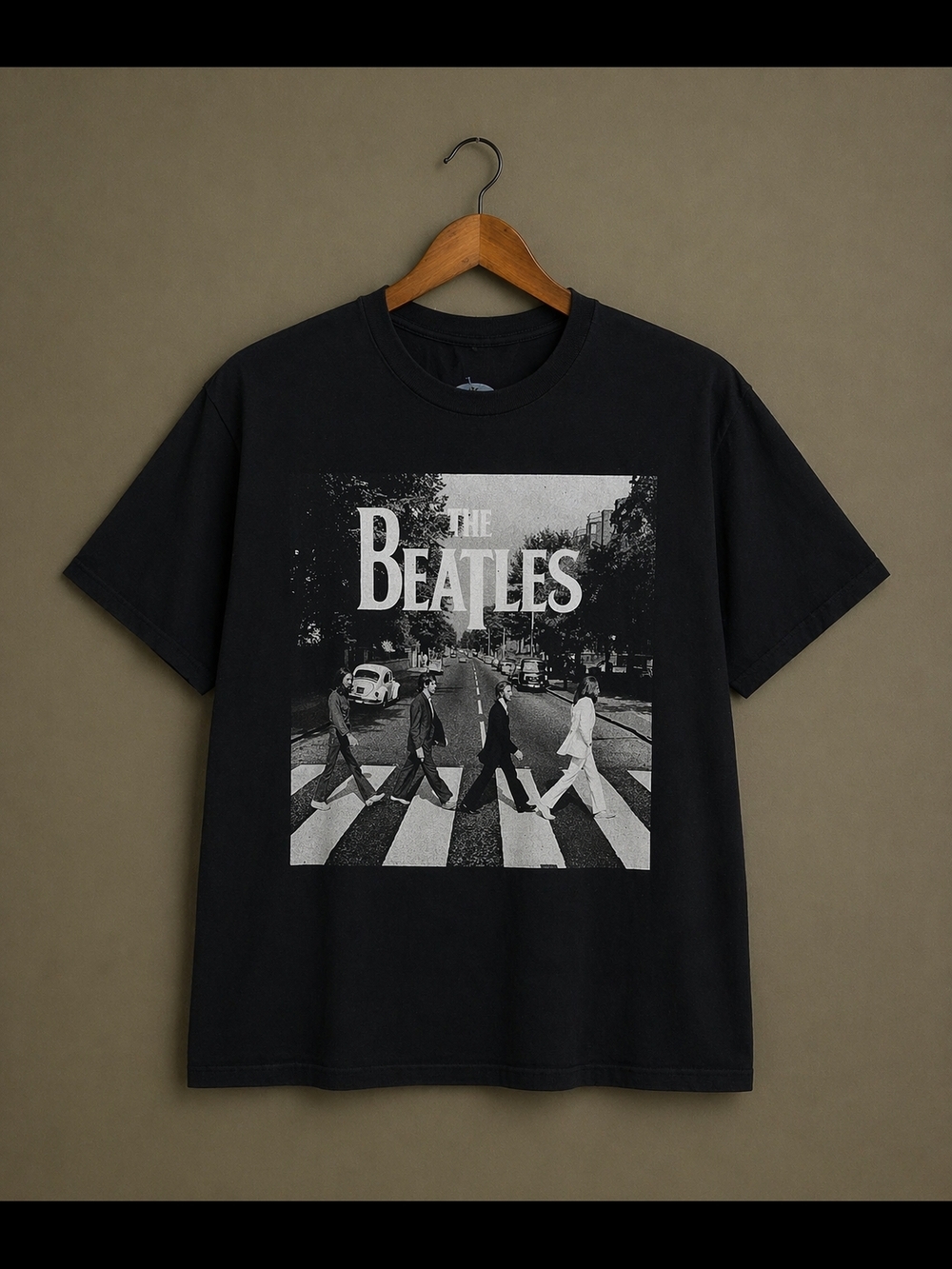 Vintage The Beatles Abbey Road Graphic Tee - Black